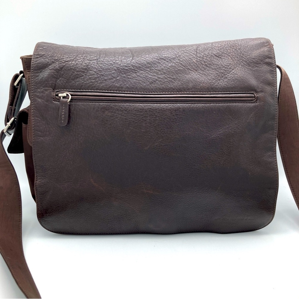Fossil Leather and Nylon Crossbody Laptop Briefcase Messenger Bag